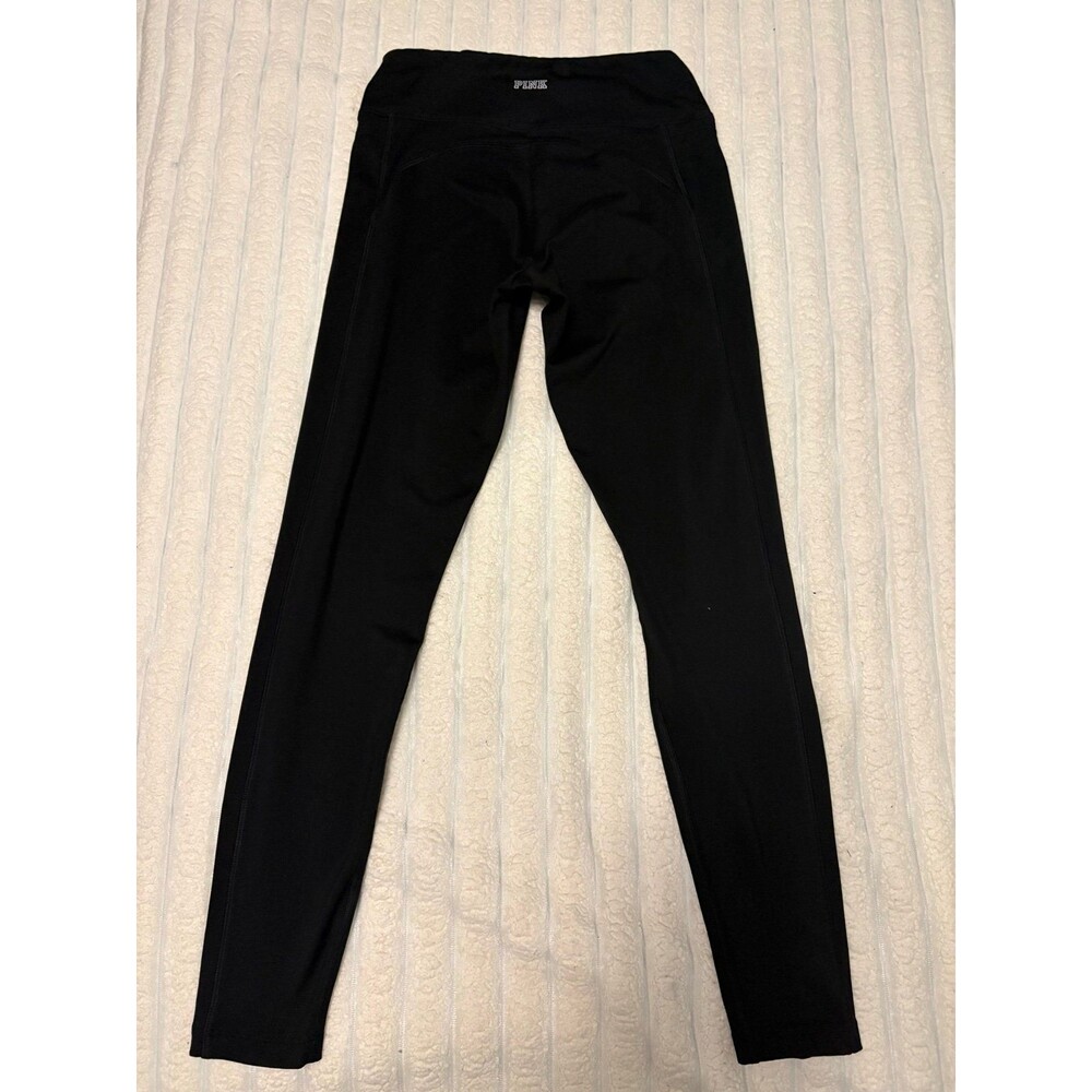 PINK Victoria's Secret Black Cozy Fleece-Lined Leggings with Pockets - S